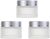 ccHuDE 3 Pcs 20g Frosted Glass Cosmetic Container Refillable Cream Jar Mini Empty Cosmetic Jars Makeup Sample Pot Leak Proof Container For Beauty Products