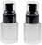 30ml 1OZ Frosted Glass Pump Bottles with Press Pump, Travel Size Refillable Empty Liquid Foundation Container Dispenser Storage Bottles for Cosmetic Lotion Essence Emulsion Sample (2 Pack)
