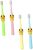 JECOMPRIS 4pcs Cartoon Baby Toothbrush Tool Pp Child Bamboo Charcoal