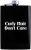 Curly Hair Don’t Care – 8oz Hip Alcohol Drinking Flask, Black