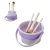 Silicone Makeup Brush Cleaner Bowl, 2 in 1 Cosmetic Brush Cleaning Mat & Makeup Brush Drying Holder,Multifunctional Makeup Brush Washing(NOT INCLUDE BRUSHES)