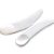 Onwon 100 PCS Mini Curved Cosmetic Scoop Makeup Mask Plastic Spoon (White)