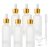 6 Pack,Frosted Glass Dropper Bottle for Essential Oils,Empty Glass Liquid Holder With Glass Eye Dropper,Golden Caps Travel Perfume Cosmetic Container-Pipette&Funnel included (30ml/1 fl oz)