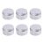 6PK (100ml/3.4oz) Clear Empty Beauty Care Skin Cream Jar Pot With Aluminium Screw Cap Dispenser Containers Refillable Travel Makeup Sample Vials Bottle For Eye Facial Body Essence Essential Oil