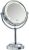 Mia Beauty Vanity Mirror 10x 1x Magnification Double-Sided Cordless LED Lighted Beautiful Polished Silver Chrome Finish for Women, Hair Stylists, Cosmetologists, Teens, Bathroom, Table Top