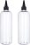 sdoot Applicator Bottle for Hair, 16.9 ounce Hair Color Applicator Bottle 2 Pack Squeeze Bottle Transparent Oil Bottles for Hair, PET Plastic Refillable Bottles with Twist Top Cap