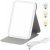 Anjetan Makeup Mirror with Lights, Touch Screen Vanity Mirror 3 Lighting Modes Lighted Cosmetic Mirror, USB Rechargeable Portable Desk Personal Beauty Light Up Mirror with Travel Bag Gifts