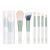 MSQ Make Up Brushes 6PCS Makeup Brush Set Premium Synthetic Powder Brush Blending Brush Eyeshadow Brushes Concealer Brush Stippling Brush with Case (Green)