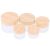 5 Pack 5g/10g/15g/30g/50g Frosted Glass Cream Jar,Empty Makeup Cosmetics Container Jar Pot With Wood Grain Lid for Face Cream Cosmetic Eye Shadow-FREE 5 Plastic Pick Stick