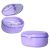 Denture Case Set Portable Retainer Case Perfect for Travel, Denture Bath Box Container Cleaning Care for Dentures Aligner Mouth Guard with Strainer, Removal Tool and Mirror (Purple)
