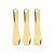 3pcs Makeup Spatula Small Alloy Face Cream Spoon Reusable Mask Scoop Beauty Tools for Facial Cosmetic, Face Mask (Golden)