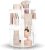 Rotating Makeup Organizer – Adjustable Shelf Height and Fully Rotatable, The Perfect Round Spinning Cosmetic Organizer for Bedroom Dresser or Vanity Countertop Storage. (Clear)