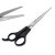 AAProTools Stainless Steel Barber Razor Edge Hair Cutting Shear Scissors 16.7cm Long Black