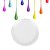 Glass Nail Art Palette Transparent Paint Drawing Colorful Paint Tray for Beauty Personal Care Drawing Color Dish DIY Nail Art Accessories Tools(02)