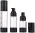 Ergonflow 3Pcs/lot 15ML 30ML 50ML Empty Black Airless Lotion Cream Pump Plastic Container Cosmetic Bottle Dispenser Travel Refillable Containers
