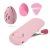 Azmoncy Large Silicone Makeup Brush Holder and Makeup Sponge Holder Set, Blender Case Organizer, Powder Puff Case with Sponge & Brushes for Travelling(Pink,7 Pcs)