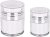 2pcs Cream Jar Vacuum Container Emulsion Cream Sample Air Pump Bottle Toiletry Cosmetic Portable Travel Size Container （15ml+30ml）