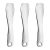 Sibba 3 PCS Facial Spatula Massage Eye Roller Dark Circles Skincare Tool Face Cream Lotion Makeup Stainless Steel Applicator Wand Neck Lines Beauty Instrument Stick Spoon Device(Silver)