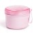 Denture Bath Case Cup Box Holder Storage Soak Container with Strainer Basket for Home or Travel Denture Cleaning (pink)