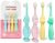 cosmama Kids Toothbrushes 4 Pack,Soft Bristles Toddler Toothbrush Age 2-6, Baby Toothbrush with 2 Silicone Holder Travel Toothbrush Set