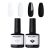 Modelones Gel Nail Polish Kit, 2 Pcs 15 ml White Black Gel Polish Set Soak Off LED Nail Gel Polish [Long Lasting] [Vegan] Nail Lacquer Nail Art Design Decoration DIY at Home Holiday Beauty Gifts 0.5Oz(Each)