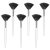 salbsever 6 Pcs Brush for Face Mask Fan Brushes Facial Brush for Mask Fan Makeup Brush Fluffy Fan Mask Brush Soft Makeup Mask Applicator Brushes Cosmetic Applicator Tools with Handle Black Hair