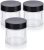 Clear Thick Wall Acrylic Travel Refillable Pot Container Jar – 2 oz / 60 ml (3 pack) Samples, Balms, Makeup and Cosmetics, Salves, Airtight and BPA Free