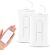 Andibro Portable Dental Floss Boxes, 2pcs Dental Floss Case Floss Pick Dispenser Refillable Floss Holder Travel Oral Care Tool for Teeth Cleaning 10 Adult Floss Picks in Each Case(White)