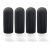 Xerhnan Leakproof Silicone Travel Bottles Carry On Refillable Portable Liquid Containers for Shampoo, Conditioner, Lotion, Toiletries (4PCS,Black)