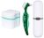 Denture cleaning kit,Denture Case,Denture Cups Bath, Toothbrush with hard denture, Dentures Container with Basket Denture Holder for Travel,Mouth Guard Night Gum Retainer Container (Green)