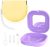 XDLHWP Retainer Case with Vent Holes, Silicone Slim Cute Retainer Holder Compatible with Invisalign, Night Mouth Guard Case, with Lanyard, Retainer Remover Tool Chew Brush, Yellow+Purple(2 Pack)