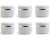 ericotry 100ml 3.34oz White Silver Edge Empty Refillable Cosmetic Plastic Jars with Dome Lid Make Up Face Cream Lip Balm Lotion Storage Container Travel Case Bottle Pot Pack of 6