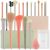 Docolor Makeup Brushes Set 17Pcs Morandi Makeup Brushes with Makeup Bag and Makeup Sponge and Brush Protector Professional Face Powder Foundation Eye Shadow Concealers Brush Kit Gift Box