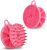 INNERNEED 2-in-1 Silicone Body Scrubber and Scalp Massager Shampoo Brush, Food-Grade Soft Material, More Hygienic, Easily Lather, Convenient for Travel, Gym, Business,etc (Pink)