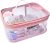 ANEMEL Toiletry Bag Makeup Cosmetic Clear Bag Portable Waterproof Transparent Travel Storage Pink