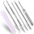 Ingrown Toenail Pedicure Tool Kit Nail File and Nail Lifter Pusher Double-Sided Nail Manicure Kit Stainless Steel Nail Care, Tools Pain Relief (6PCS)