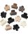 Claw Hair Clips Jaw Clamps – 12PCS Small Hair Claw Jaw Clamp for Thin Hair Styling Accessories Classic Hair Clamp for Women Girls (Flower)
