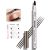 Eyebrow Pen, MoonKong 4 Point Eyebrow Pencil Waterproof Eye Brown Makeup, Eyebrow Kits with 3 Eyebrow Stencil, 1 Brow Razor (Brown)