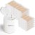 1500 Count Bamboo Cotton Swabs with 1 Plastic Jar Containers,Double Round Cotton Buds Suitable for Makeup and Cleaning,Cotton Swabs for Ears,Biodegradable + Organic Cotton & Bamboo(15 Pack of 100)