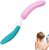 Shower Body Brush Skin Exfoliating Curved Back Scrub Brush Massage Bath Brush Extra Large Curved Handle European and American Hand-Shaped Removable Bold Long Handle Back Washer(Green-Pink)