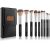 SHANY Makeup Brushes Black OMBRE Pro 10 Piece Essential Professional Makeup Brush Set – Foundation Powder Concealers Eye Shadow Brushes with Black Makeup Brush Travel Case – 10PC