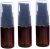 6PCS 10ML 0.34oz BPA Free Brown Empty Portable Pump Press Bottles Jars Pot Container For Makeup Foundations Cosmetic Skin Care Lotion Cream Liquid Essential Oils Serums