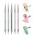 Makartt Nail Art Brushes Set 5PCS Double-End Nail Design Brushes Dotting Pen,Multifunctional Liner Brush for Nails Gel Polish Painting Brush for Ombre Nails Gel Paint for Nail Salon Home DIY Nails