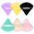 FACEMADE 6 Pieces Face Powder Puff with a Travel Case, Soft Makeup Puff with a Container, Triangle Velour Makeup Sponge for Loose Powder Body Powder, Beauty Makeup Tools, Classical Colors