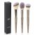 Anmor Contour and Highlighter Brush Set, Premium Blush Bronzer Face Makeup Brush Kit, Perfect for Cheek Nose Blending Contouring (Champagne, Contour/Highlighter/Blush)