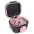 BVN Leak-Proof Denture Case, Denture Cup for Soaking Dentures, Retainer Cleaning Case Black and Pink Denture Case