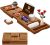 ROYAL CRAFT WOOD Foldable Bathtub Tray Caddy Bamboo Bathtub Tray Expandable, Bathroom Tray, Bath Tub Table Caddy with Extending Sides – Free Soap Dish