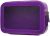 Pinkmik Clear Makeup Bag Clear Travel Case Portable transparent Cosmetic Bag Case Clear Travel Toiletry Makeup Bag for Car with Zipper for Women (M, L/Purple)