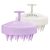 HEETA 2 Pack Hair Scalp Massager Shampoo Brush for Growth, Hair Scalp Scrubber with Soft Silicone, Wet and Dry Detangler, Wheat Straw Material, Purple & Beige