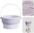 Silicone Makeup Brush Cleaner Mat 3 in 1 Cosmetic Brush Cleaning Bowl Makeup Brush Washing Drying Holder Portable Makeup Brush Storage Organizer Holder (Purple)